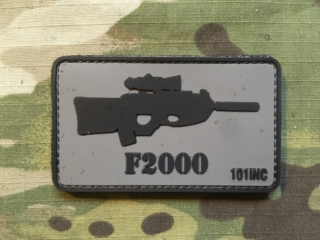 101inc Gun F2000 PVC Patch - nášivka