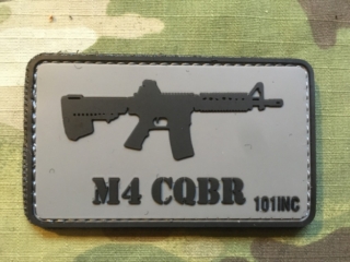101inc Gun M4 CQBR PVC Patch - nášivka
