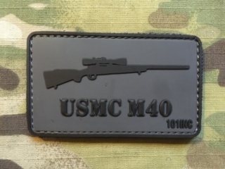 101inc Gun USMC M40 PVC Patch - nášivka