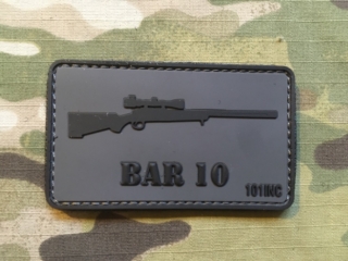 101inc Gun BAR 10 PVC Patch - nášivka