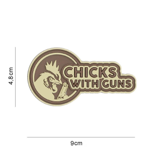 101inc Chicks with Guns PVC Patch - Desert - nášivka