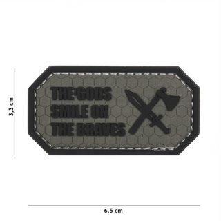 101inc The Gods Smile on The Braves PVC Patch - Gray - nášivka
