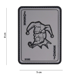 101inc Joker PVC Patch - Grey - nášivka