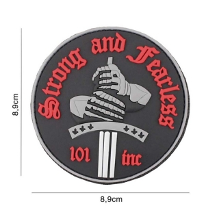 101inc Strong and Fearless PVC Patch - Color - nášivka