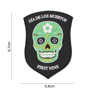 101inc First Nine - Shield PVC Patch - Green - nášivka