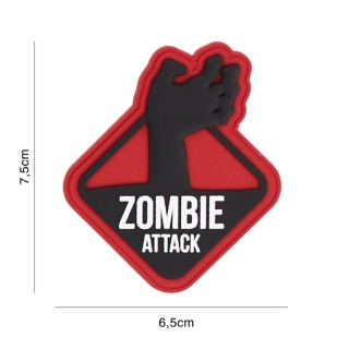 101inc Zombie Attack PVC Patch - Red - nášivka