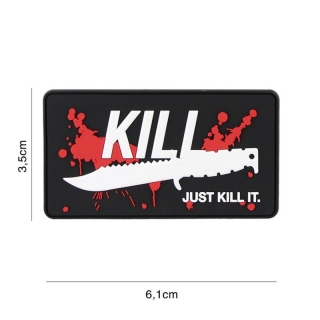 101inc Just Kill It PVC Patch - Red - nášivka