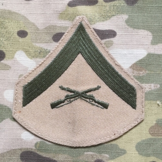 USMC Lance Corporal E-3 Ranks Patch - nášivka