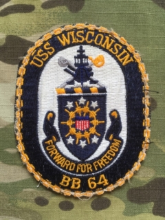 US. Navy USS BB-64 Wisconsin Battleship Patch - nášivka