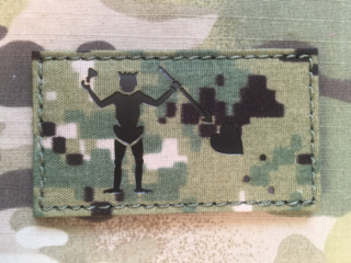 TF LaserCut Patch Blackbeard Flag Infra - AOR 2 - nášivka