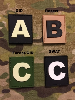 JTG Identification Letter PVC Patch