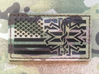 TF LaserCut Patch US Flag EMS Medic Infra - Multicam - nášivka