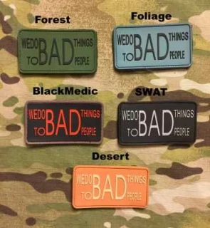 JTG We Do Bad Things PVC Patch