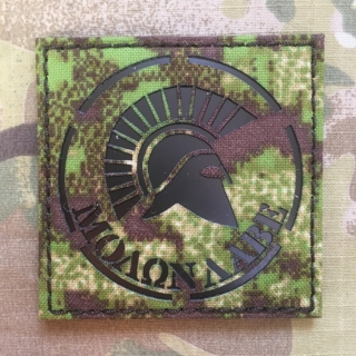 TF LaserCut Patch Spartan Molon Labe Infra - Pencott Greenzone - nášivka
