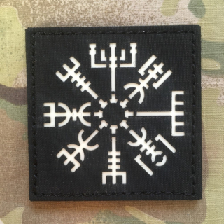 TF LaserCut Patch Vegvisir Viking Compas GID - Black/GID - nášivka