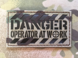 TF LaserCut Patch Danger Operator At Work Infra - Multicam - nášivka