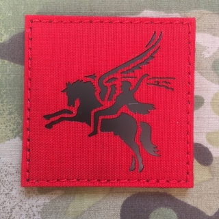 TF LaserCut Patch UK 16. Air Assault Brigade Infra - Red - nášivka
