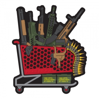 PATRIOT Stickers Gun Store Shopping Cart - samolepka