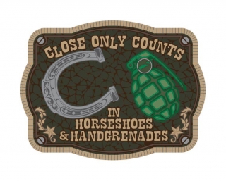 PATRIOT Stickers Horseshoes and Handgrenades - samolepka