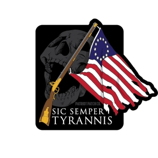 PATRIOT Stickers Sic Semper Tyrannis - samolepky