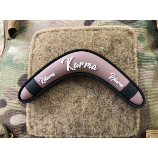JTG Karma Returns Boomerang PVC Patch - Brown - nášivka