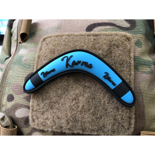 JTG Karma Returns Boomerang PVC Patch - Blue - nášivka