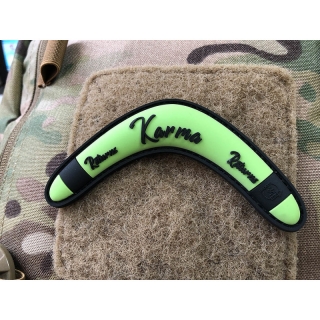 JTG Karma Returns Boomerang PVC Patch - Green - nášivka