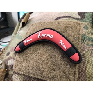 JTG Karma Returns Boomerang PVC Patch - Red - nášivka