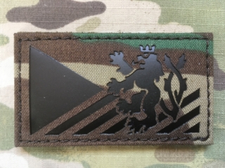 TF LaserCut Patch Czech Lion Flag Infra - Woodland - nášivka