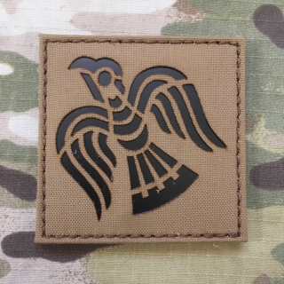 TF LaserCut Patch Viking Raven Infra - Coyote Brown - nášivka