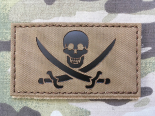 TF LaserCut Patch Calico Jack Flag Infra - Coyote Brown - nášivka