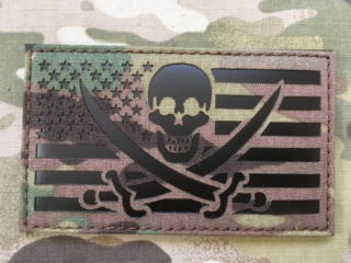TF LaserCut Patch US Flag Calico Jack Infra Large - Multicam - nášivka