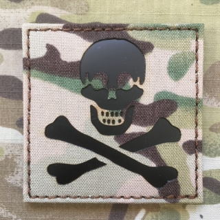 TF LaserCut Patch Pirate Skull Infra - Multicam - nášivka