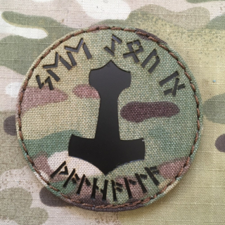 TF LaserCut Patch Viking Thor Hammer Infra - Multicam  - nášivka