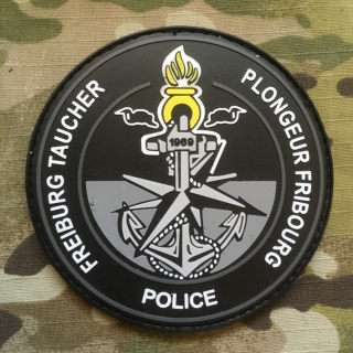 PoliceFirePatches Switzerland Police Freiburg - Taucher - nášivka