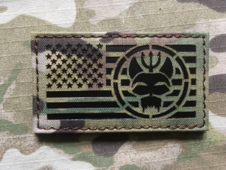 TF LaserCut Patch SEAL Team US Flag Infra - Multicam - nášivka