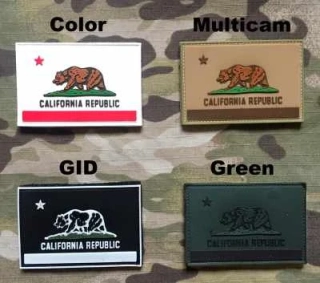 YJPF California Flag PVC Patch