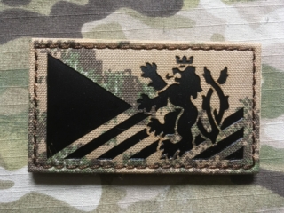 TF LaserCut Patch Czech Lion Flag Infra - Pencott Badlands - nášivka