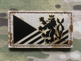 TF LaserCut Patch Czech Lion Flag Infra - Pencott Sandstrom - nášivka