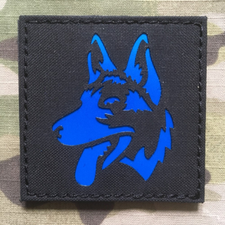 TF LaserCut Patch K-9 Reflex - Black/Reflex Blue - nášivka