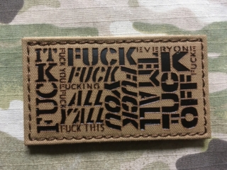 TF LaserCut Patch Fuck All Ways Infra - Coyote Brown - nášivka