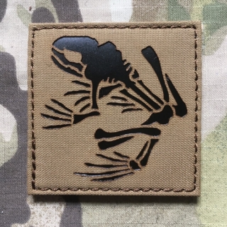 TF LaserCut Patch Seal Frog Infra - Coyote Brown - nášivka