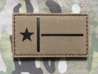 TF LaserCut Patch US State - Texas Flag Infra - Coyote Brown - nášivka