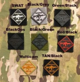 YJPF Protected by AR-15 PVC Patch