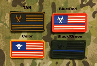 YJPF Zombie Hunter American Flag PVC Patch