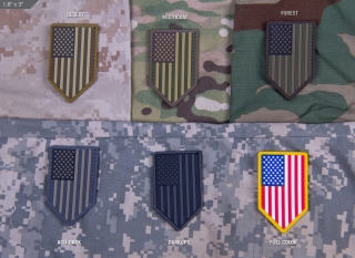 MSM US Flag Vertical Shield PVC Patch