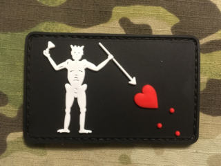 NoName Blackbeard Pirate Flag PVC Patch - nášivka
