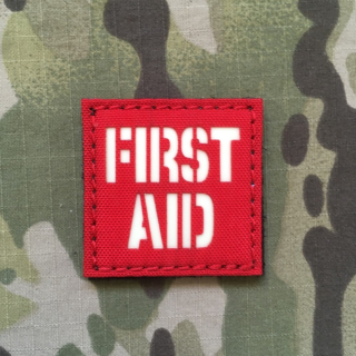 TF LaserCut Patch First Aid GID - Small - Red/GID - nášivka