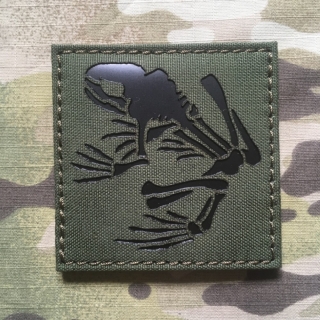 TF LaserCut Patch Seal Frog Infra - Olive Drab - nášivka