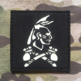 TF LaserCut Patch Seal Team 6 Tribe GID - Black/GID - nášivka